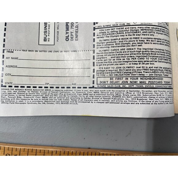 Fawcett Dennis The Menace Christmas Special 1975 Bonus Magazine Series Comic - Picture 6 of 7